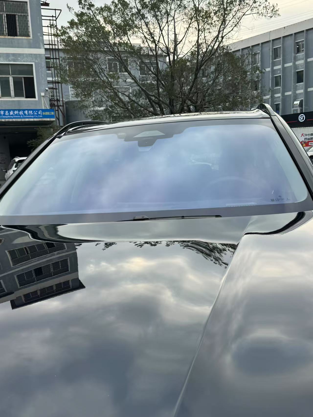 Kpu Hydrophobic Car Glass Shield Front Windshield Purple Protective Film Explosion-Proof Film Anti-Sand and Stone Collision Hd Shield