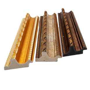 Photo Frame Strip ps Foamed Wood Grain Simple Resin Picture Frame Decorative Strip Mirror Frame Certificate Border Photo Frame Line