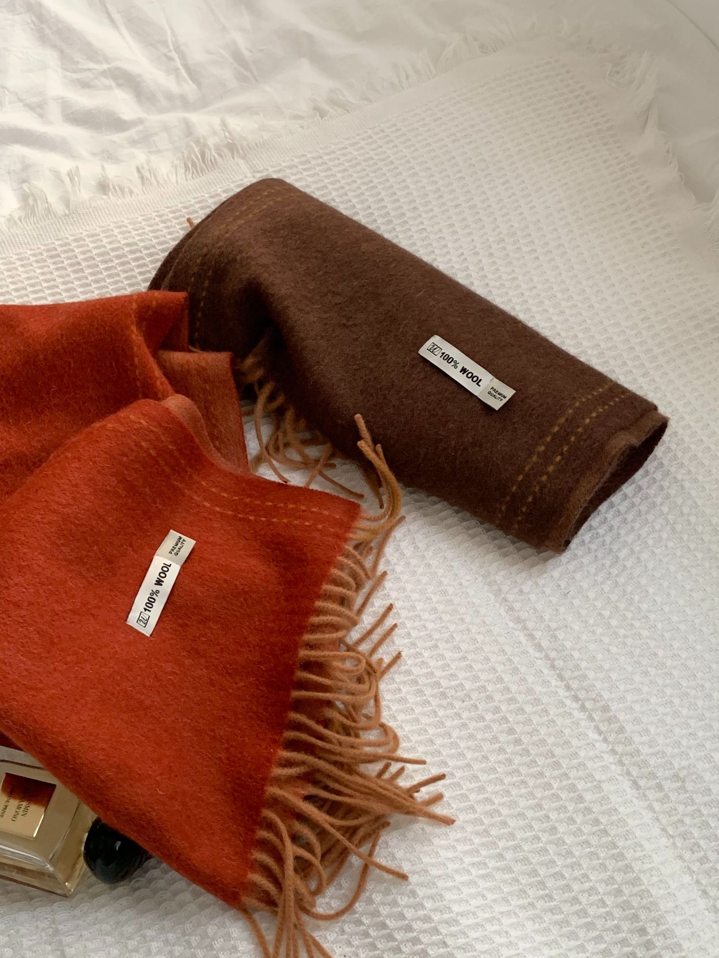 Sciarpa da coppia in edizione stretta, calda, versatile, coreana, invernale, da donna, in 100% lana, tinta unita, semplice, double face_voghion.com