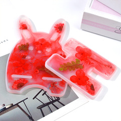 花柬diy滴膠模具手機支架模具小兔子6款樹脂膠鏡面手機架硅膠模具