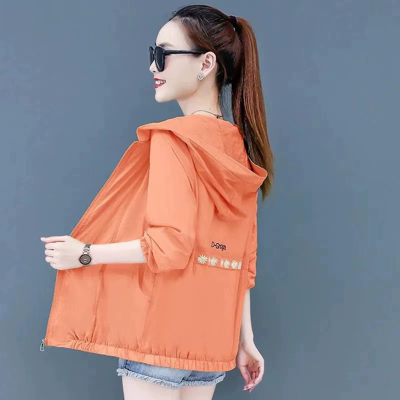 Горячий Стиль Маленькая Дейзи короткий солнцезащитный крем мода солнцезащитный крем одежда с длинным рукавом пальто иностранный стиль вышивка Топ