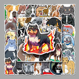 50张恶霸犬涂鸦个性卡通可爱动物创意咕卡DIY水杯行李箱贴纸防水