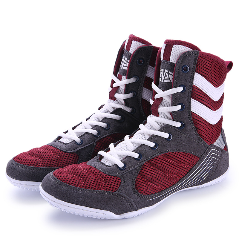 Zapatos de boxeo para hombres y mujeres de alto rendimiento antideslizantes, transpirables y resistentes al desgaste, adecuados para entrenamiento integral de lucha libre, sanda, etc.