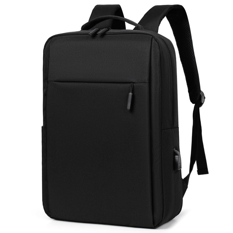 Mochila casual de gran capacidad de 17 pulgadas, bolso simple para computadora de negocios para hombres, carga USB, mochila de viaje de trabajo