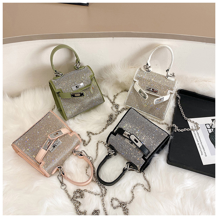 New Fashion Diamond-studded Mini Square Bag display picture 11