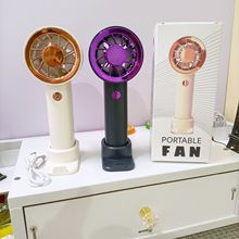 新款迷你手持小风扇USB充电桌面支架学生户外办公三档清凉降温神