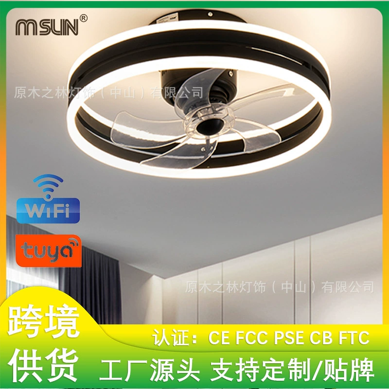 Трансграничный трясет головой светодиодная спальня Bluetooth музыкальный вентилятор свет граффити WiFiAlexa голос домашний вентилятор свет