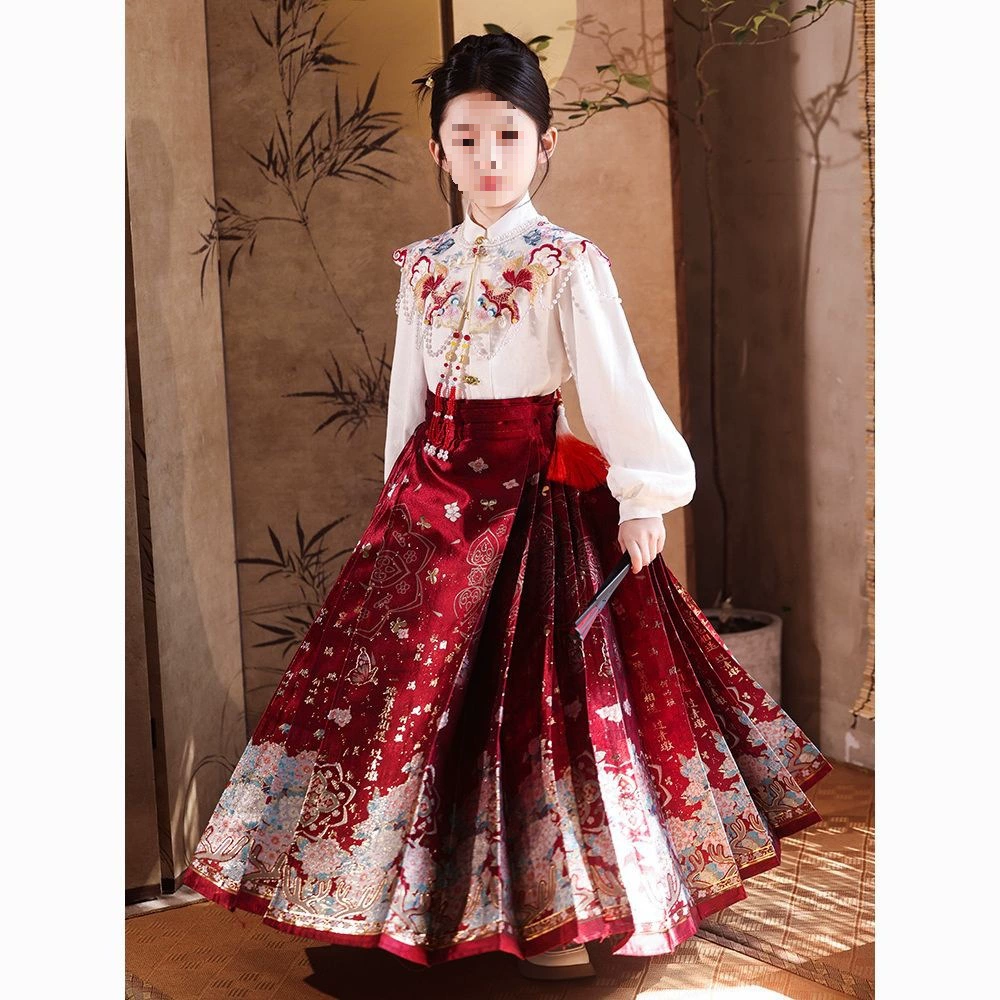 Новая лошадь юбка для девочек в китайском стиле