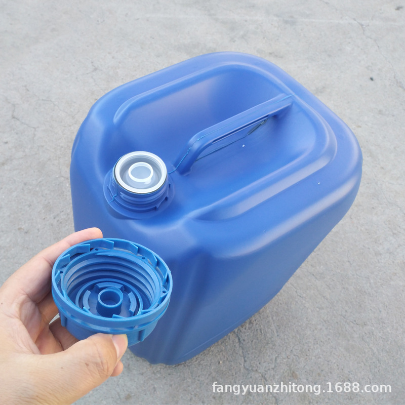 25L耐酸碱堆码化工桶25升耐磨损蓝色塑料桶25kg化工塑料堆码桶