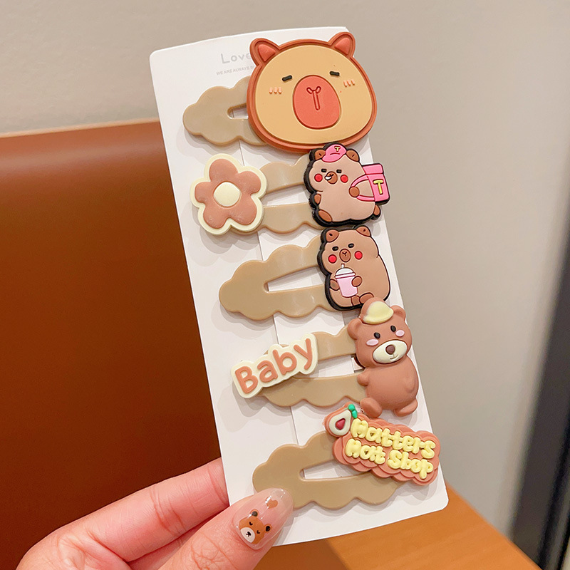 Red de Internet para niños horquilla tocado 2025 nueva niña horquilla niña linda bebé flequillo clip de cabello roto