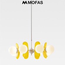 MOFAS北欧现代中古黄色亚克力客厅餐厅书房包豪斯卧室孟菲斯吊灯