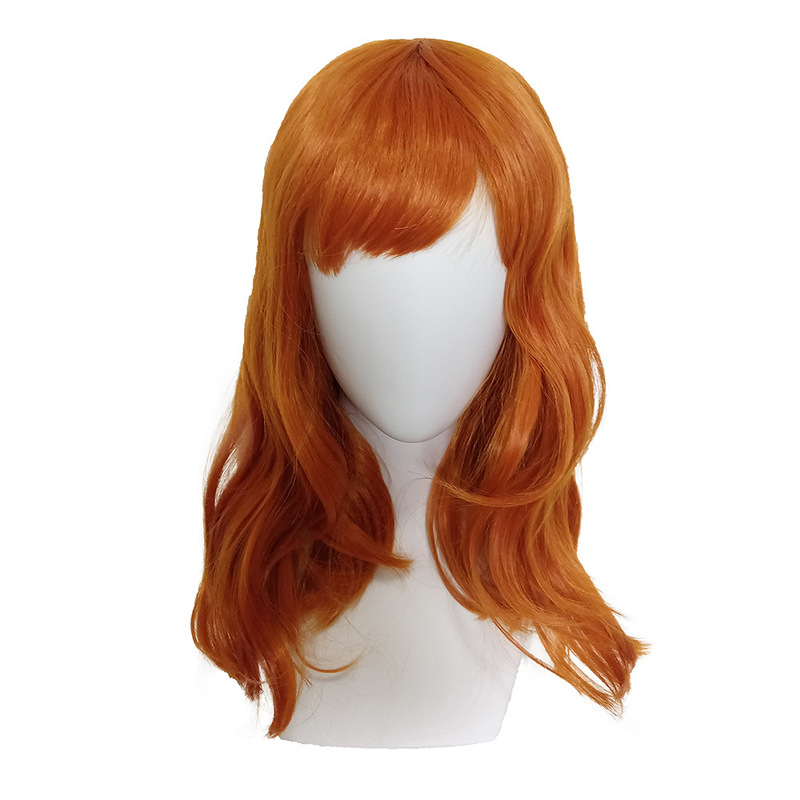 Scooby-Doo Daphne Orange Long Curly Hair New Cos Wig Anime Wholesale 2025 New Halloween
