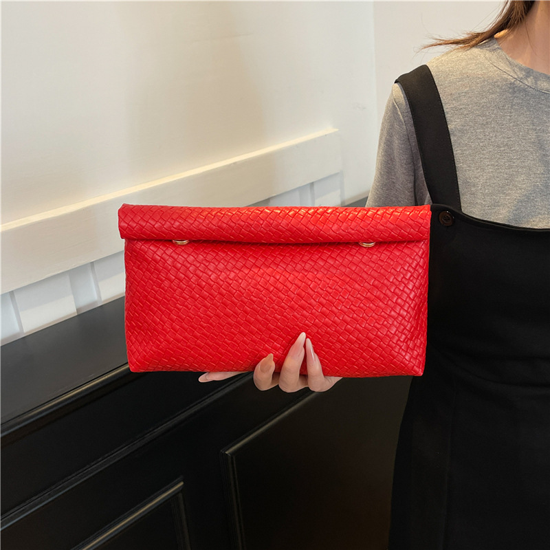 Bolsa de mano de gran capacidad popular de color sólido de alta calidad personalidad de mujer cena casual temperamento de estilo exterior