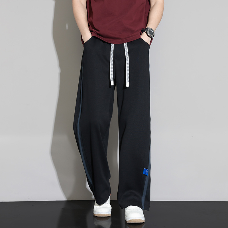 Jyf-2630 Spring and Autumn American Style Drapey Sports Pants for Men, Loose Wide-Leg Pants, 2024 New Straight-Leg Pants for Men