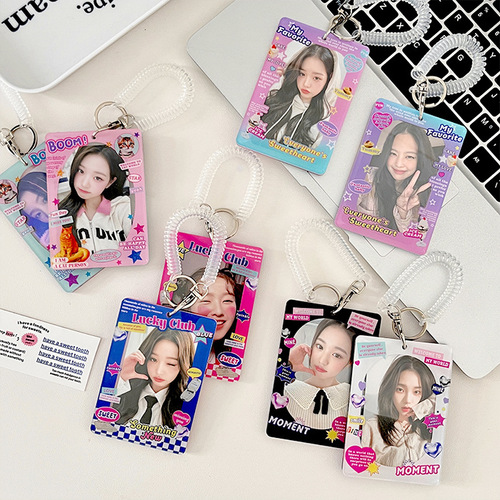 Original American Y2K sweet and cool double-sided cartoon hard acrylic card holder card brick desktop protection card film card holder