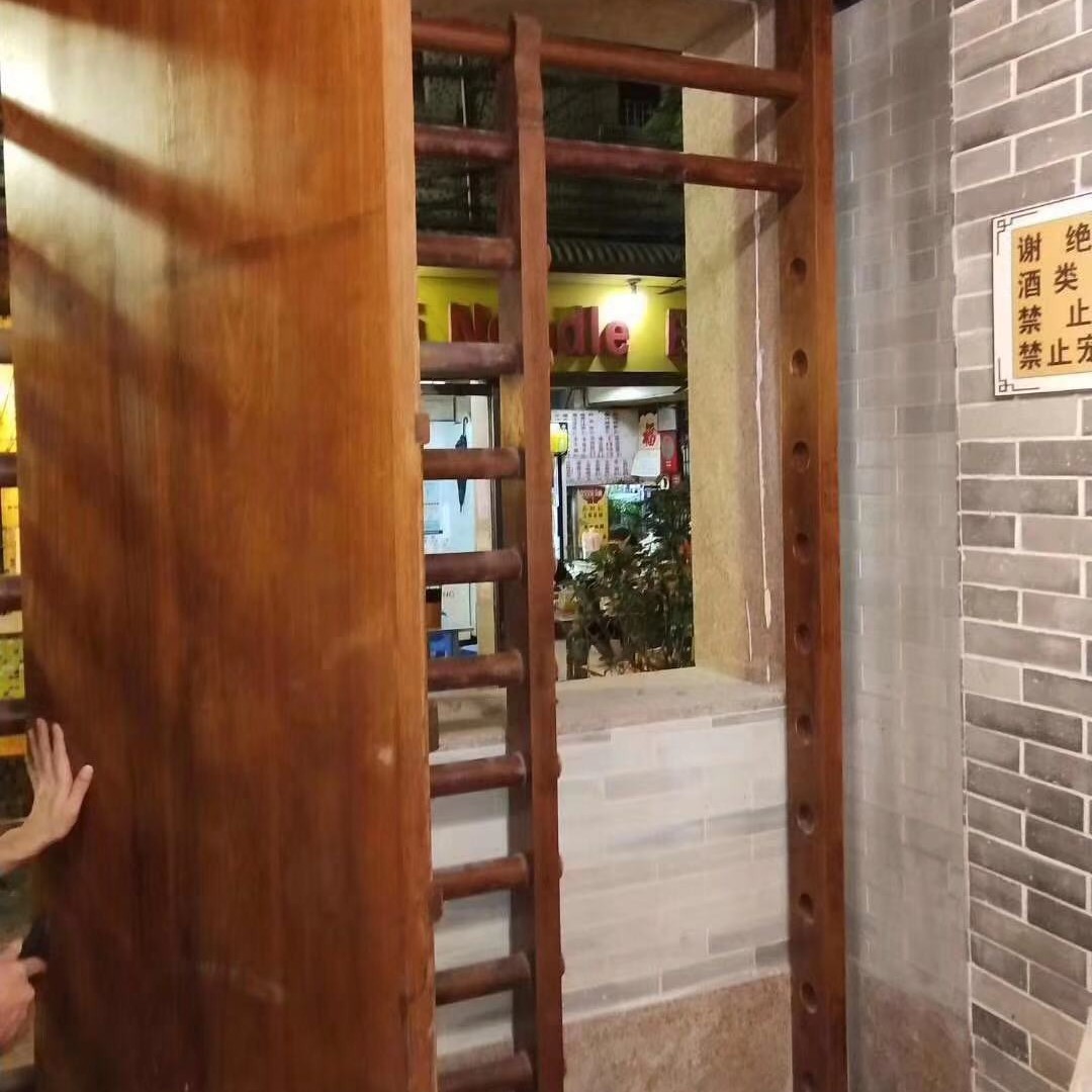广州源头工厂定制西关大屋实木推拉趟栊门 祠堂转轴大门 入户门