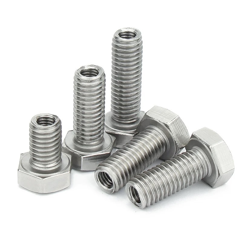 Promoción 304 tuerca de conversión de tornillo de transferencia de dientes internos y externos hexagonales de acero inoxidable m6m8m10m220 hueca