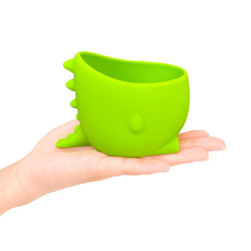 Creative indoor anti-fall cute dinosaur small flowerpot office desktop succulent flowerpot mini animal silicone flowerpot