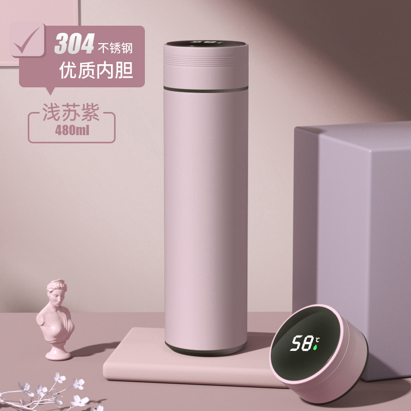 高档显温真空直身杯316不锈钢保温杯智能水杯高颜值商务办公水杯|undefined