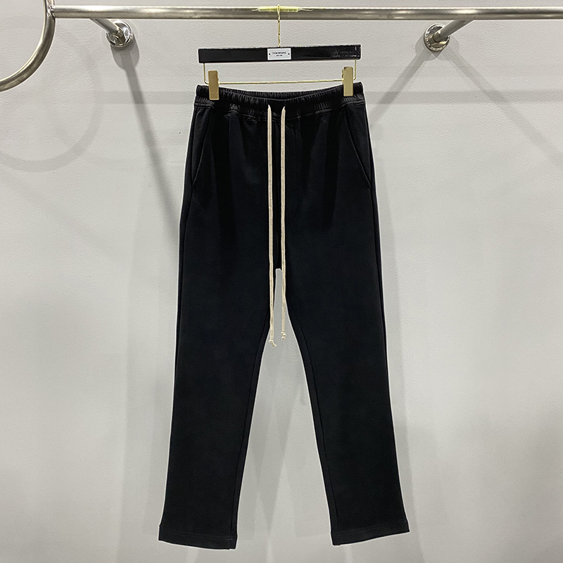 Subhuman Men's Straight-Leg All-Season Youth Black Long Pants Mid-Waist Solid Color Casual Pants Versatile
