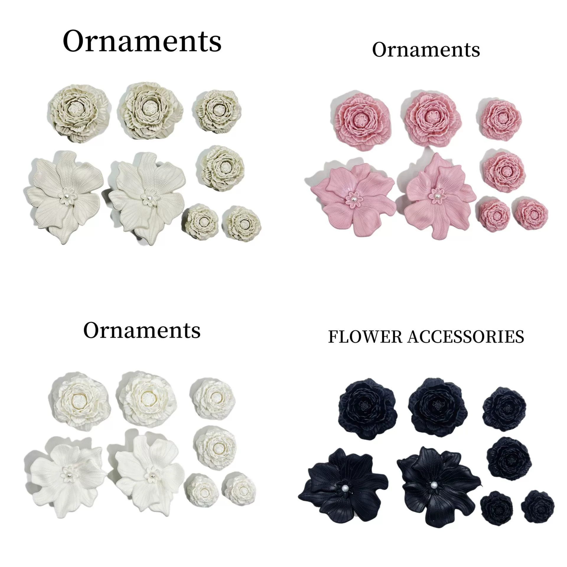 Shoes, three dimensional beads from pearl, accessories, decorations, removable accessory, flowered
