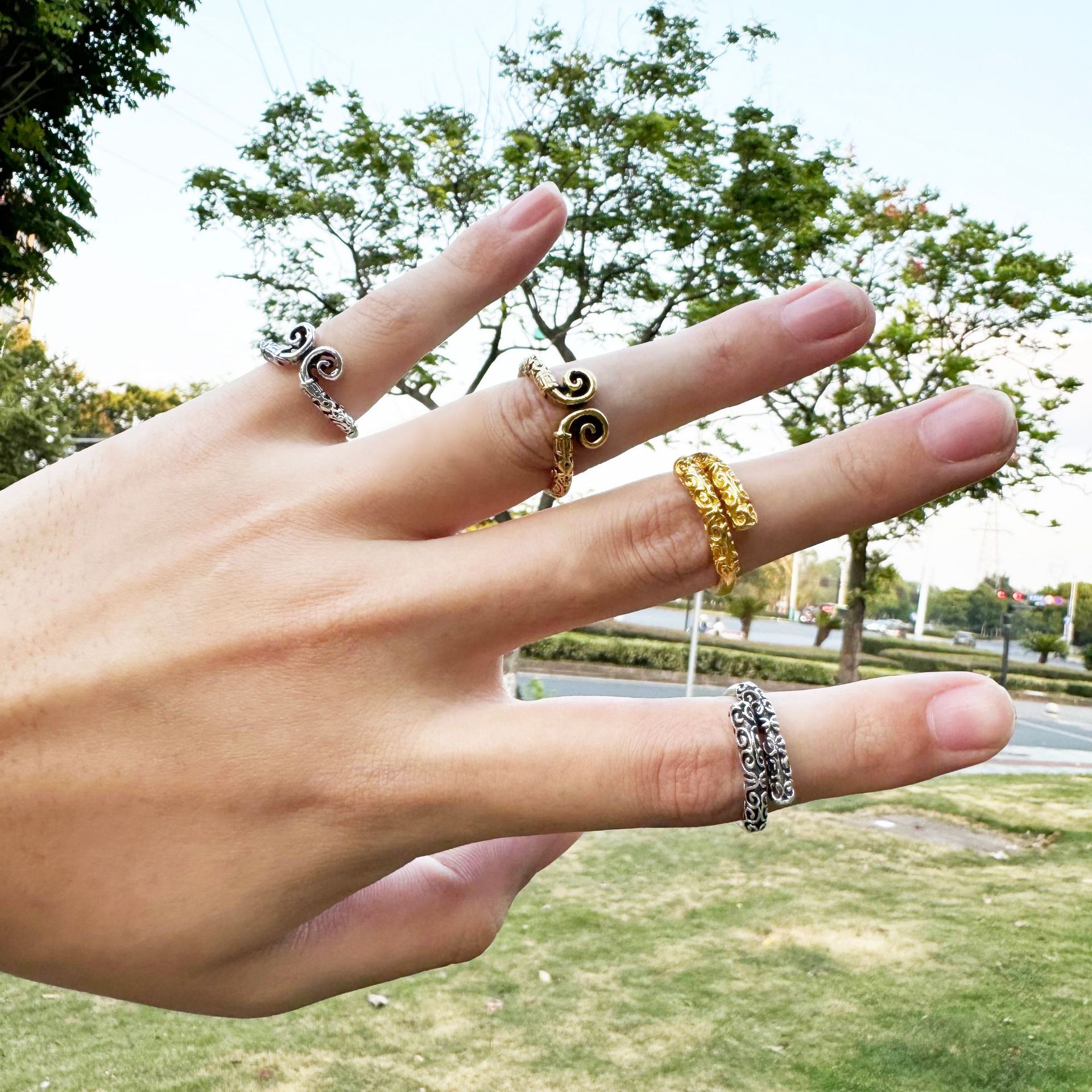 Fashion Ring Jewelry Wholesale Hot Sage Monkey King Golden Hoop Curse Ring for Men and Women Factory Price