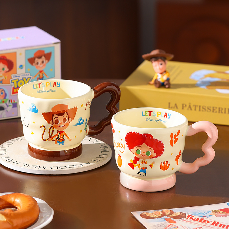 Toy Story copas de cerámica de alto valor para parejas de copas de agua caseras regalo de cumpleaños para chicas