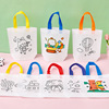 Linen bag non-woven cloth, Birthday gift, hand painting