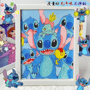 Stitch Diamond Stickers Handmade Children's Cartoon Sanrio Full Diamond Creative Diamond Painting Educational Toys Wholesale