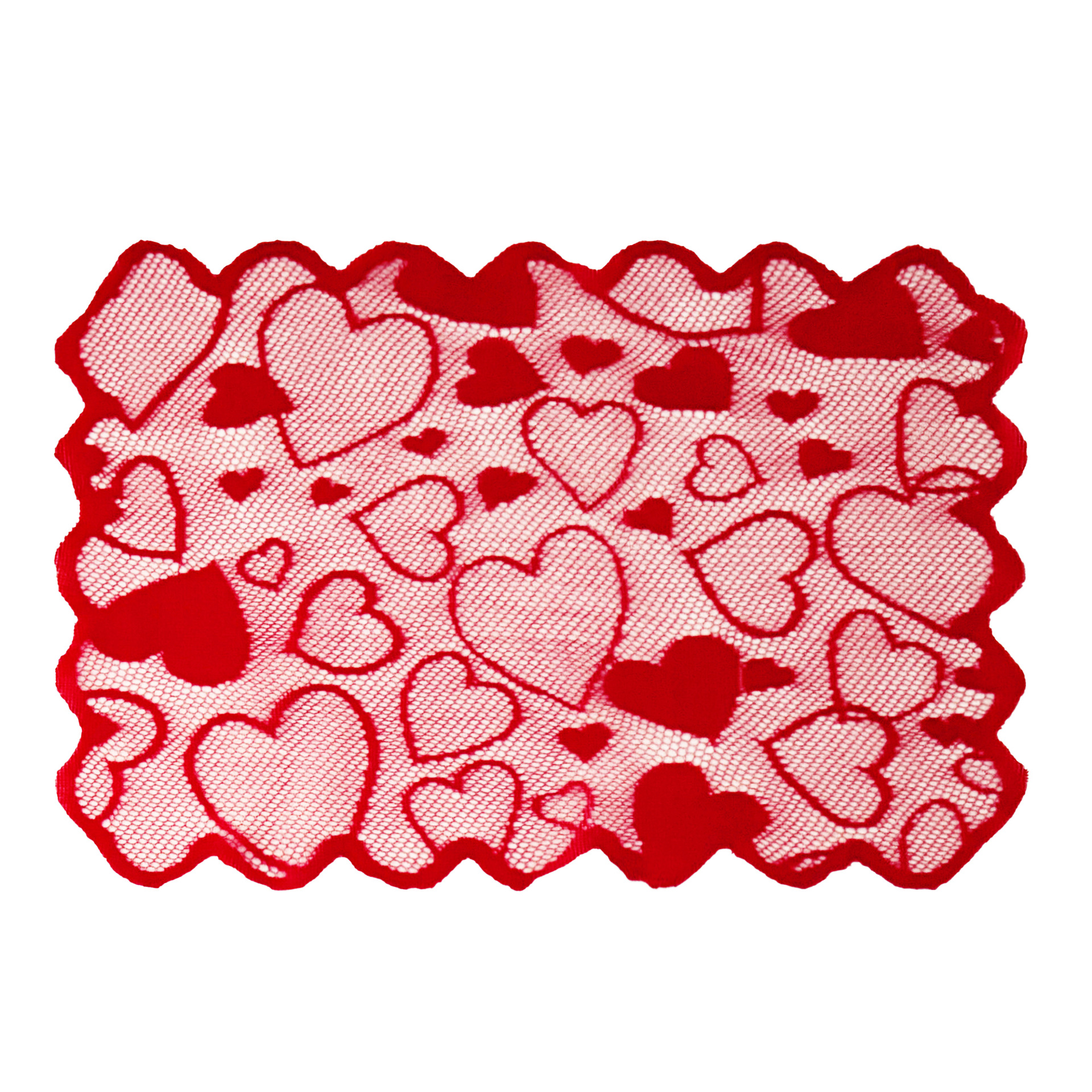 Nuevo amor Día de San Valentín tela de mesa rectangular table bandera de encaje conjunto de almohadillas rojo estilo europeo y americano decoración de la fiesta