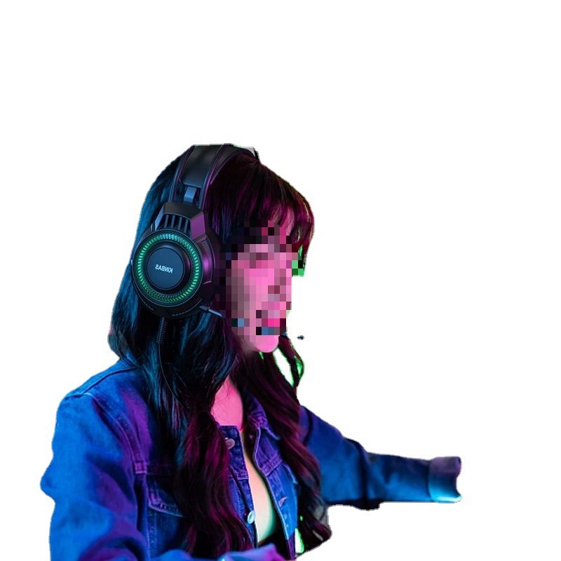 Headphones, microphone, laptop