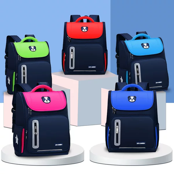 New Primary School Schoolbag Men's and Women's 6-12 Children's Bag Korean-style Space Schoolbag for Reducing Burden and Ridge Protection