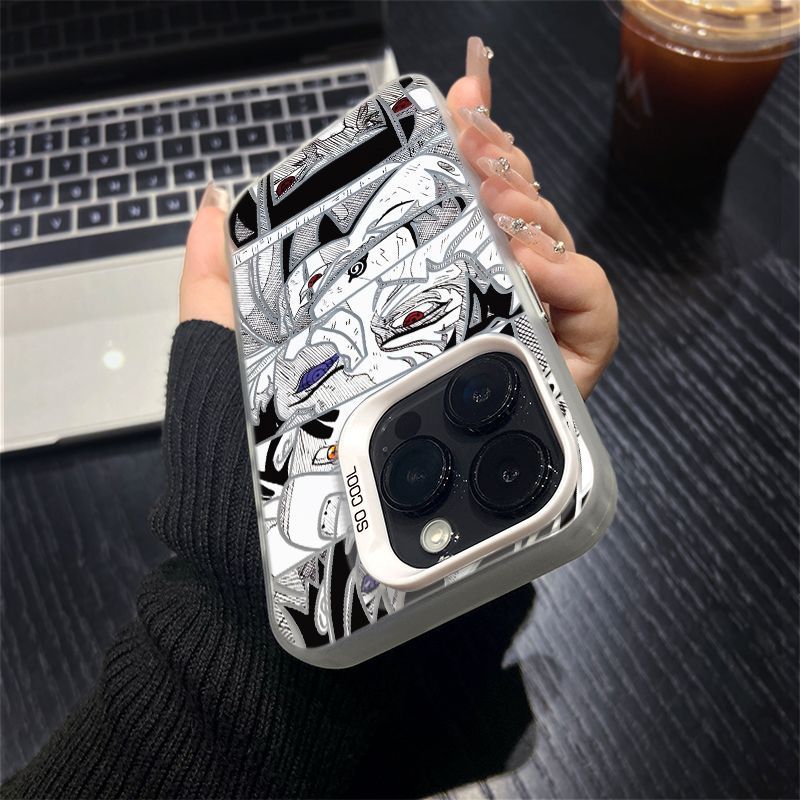 中空コミック NARUTO iPhone15ProMax 携帯電話ケース Apple 14/13 落下防止 12/11 カラーシルバーケース|undefined