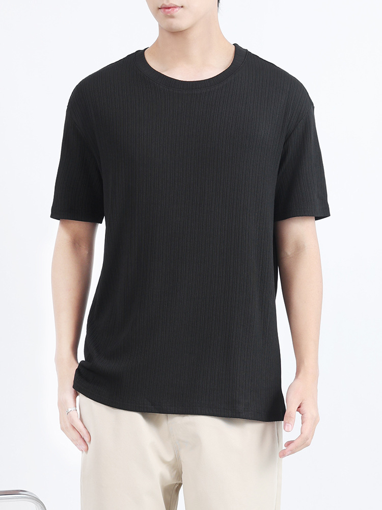 Camiseta de seda de hielo, camiseta de secado rápido de manga corta, camiseta de media manga, chaqueta de hombre, verano, secado rápido y transpirable.