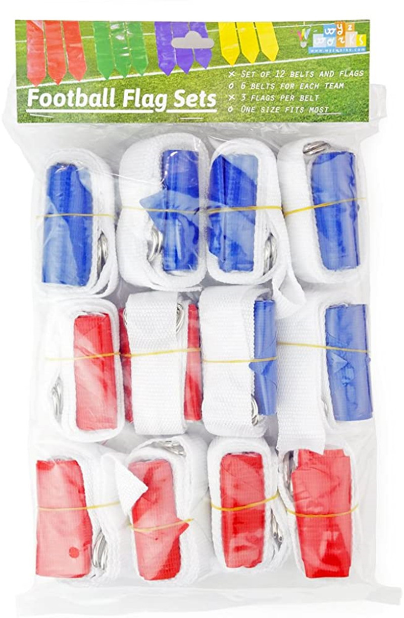 Football Flag Set 美式加宽全粘扣橄榄球足球腰旗 织带插扣腰带