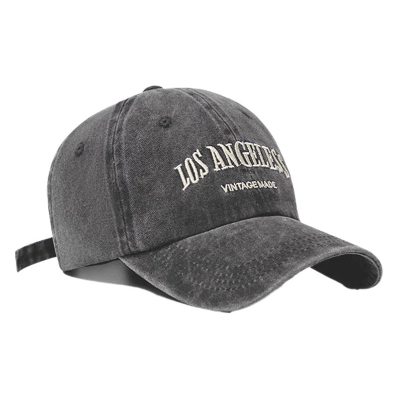 Винтажная серая бейсбольная кепка в американском стиле, женская летняя модная универсальная Кепка с выстиранной большой головой и изображением лица