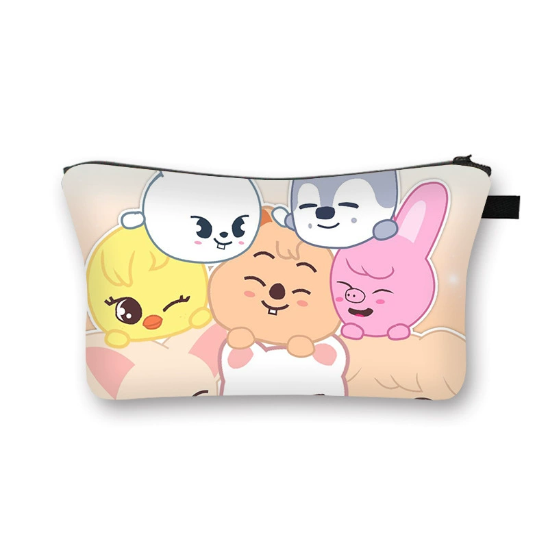 Сумка косметичка SKZOO STRAYKIDS для студентов и детей, косметики, мешок для хранения, для девочек, витринная вентиляция