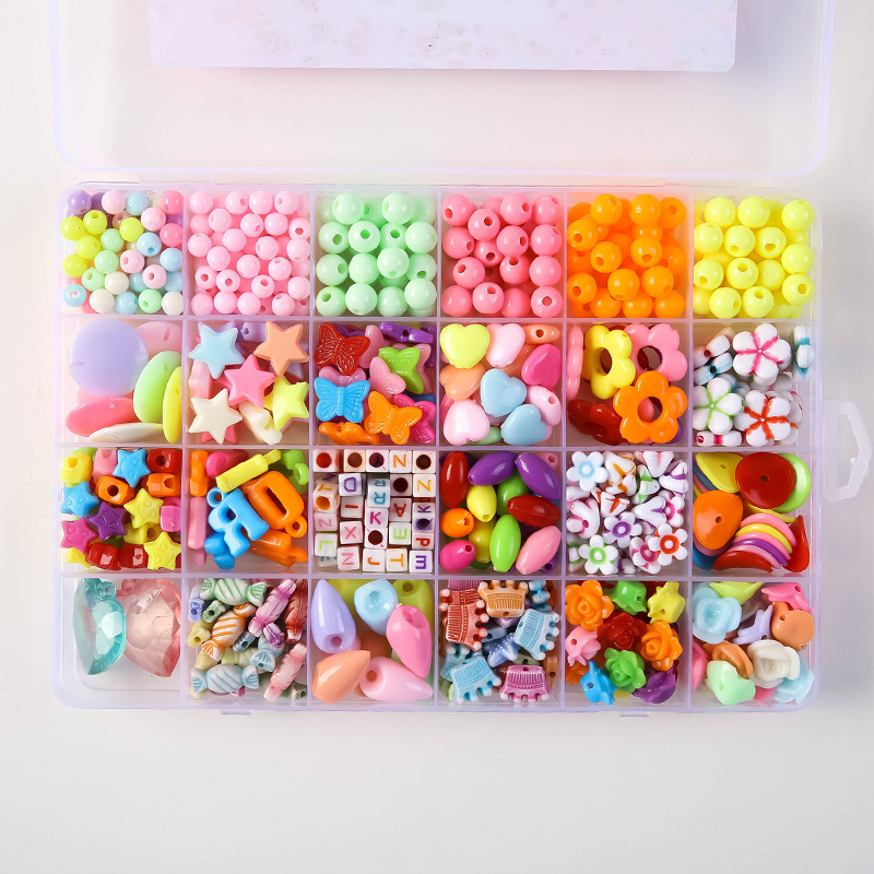 Children's Toys Girl Bead Handmade DIY Making Kit String Beads Brainy Girl Necklace Bracelet
