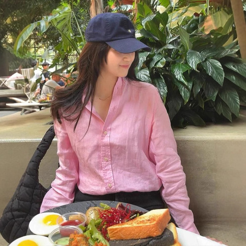 Sun-protection and scanning code scanning couple's shirt, Ralph Polo pony linen shirt, women's RL standard, spring and autumn men and women's long-sleeved embroidery
