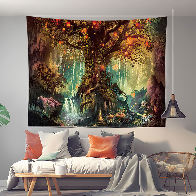 국경 간 대외 무역 제조업체는 북유럽 홈 배경 벽 장식 교수형 천 혼합 시리즈 배경 장식 천 태피스트리를 직접 공급합니다.