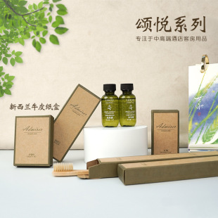 Hotel disposable toothbrush toothpaste suit hotel homestay kraft paper card box toothbrush factory wholesale logo
