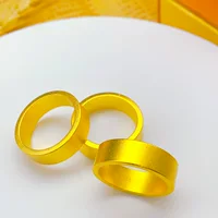 Вьетнамское песочное Золотое кольцо древнее французское простое кольцо матовое мужское и женское легкое роскошное чувство нишевого дизайна простое модное Универсальное кольцо