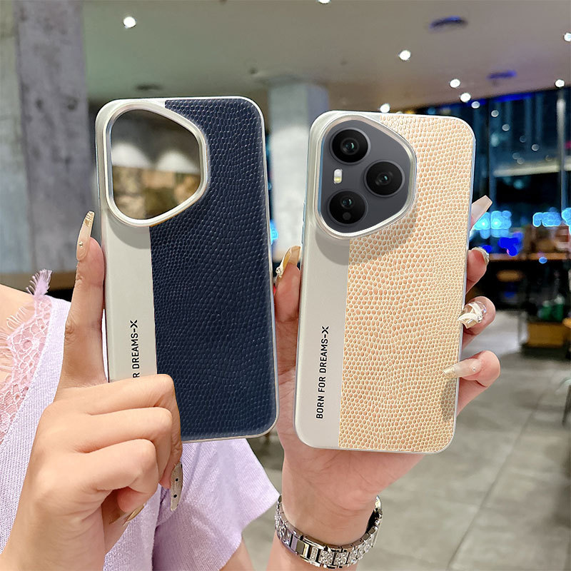 Suitable for Honor 400Pro Mobile Phone Case Camera Model Lizard Pattern Hard Shell Pc Business Creative Anti-Fall Protective Cover