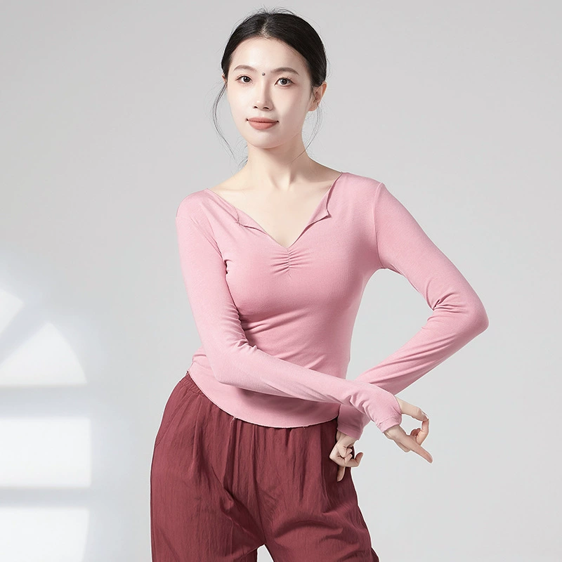 Одежда для классических танцев, танцевальная одежда для взрослых, Женский костюм с длинными рукавами, весенне-летняя одежда для современных танцев
