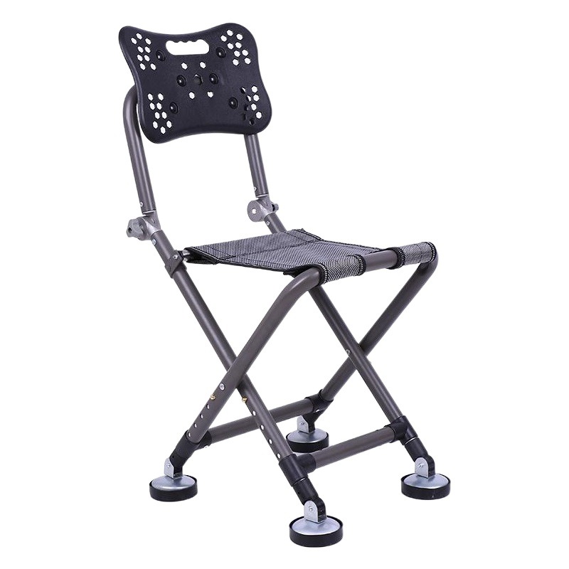 Venta al por mayor Multi-propósito plegable portátil Silla de pesca respaldo ajustable de cuatro patas ajustable aleación de aluminio Silla de pesca al aire libre image 1
