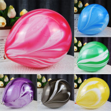 10寸加厚玛瑙气球批发网红彩云玛瑙纹气球儿童生日派对婚礼装饰