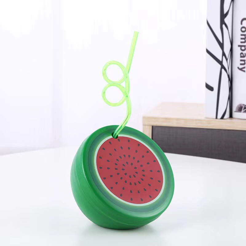 Taza de paja de la serie de frutas de verano gran cantidad de dibujo detallado soporte para diseñar taza de publicidad taza de promoción
