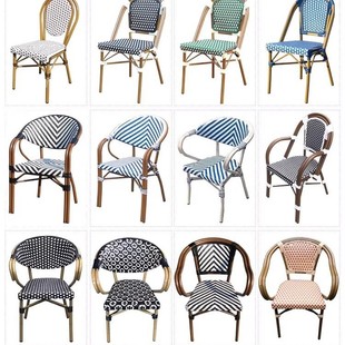 Nordic Outdoor Retro Rattan Chair Courtyard French Rattan Leisure Waterproof Sun Protection Combination Outdoor Open-Air Coffee Table and Chairs