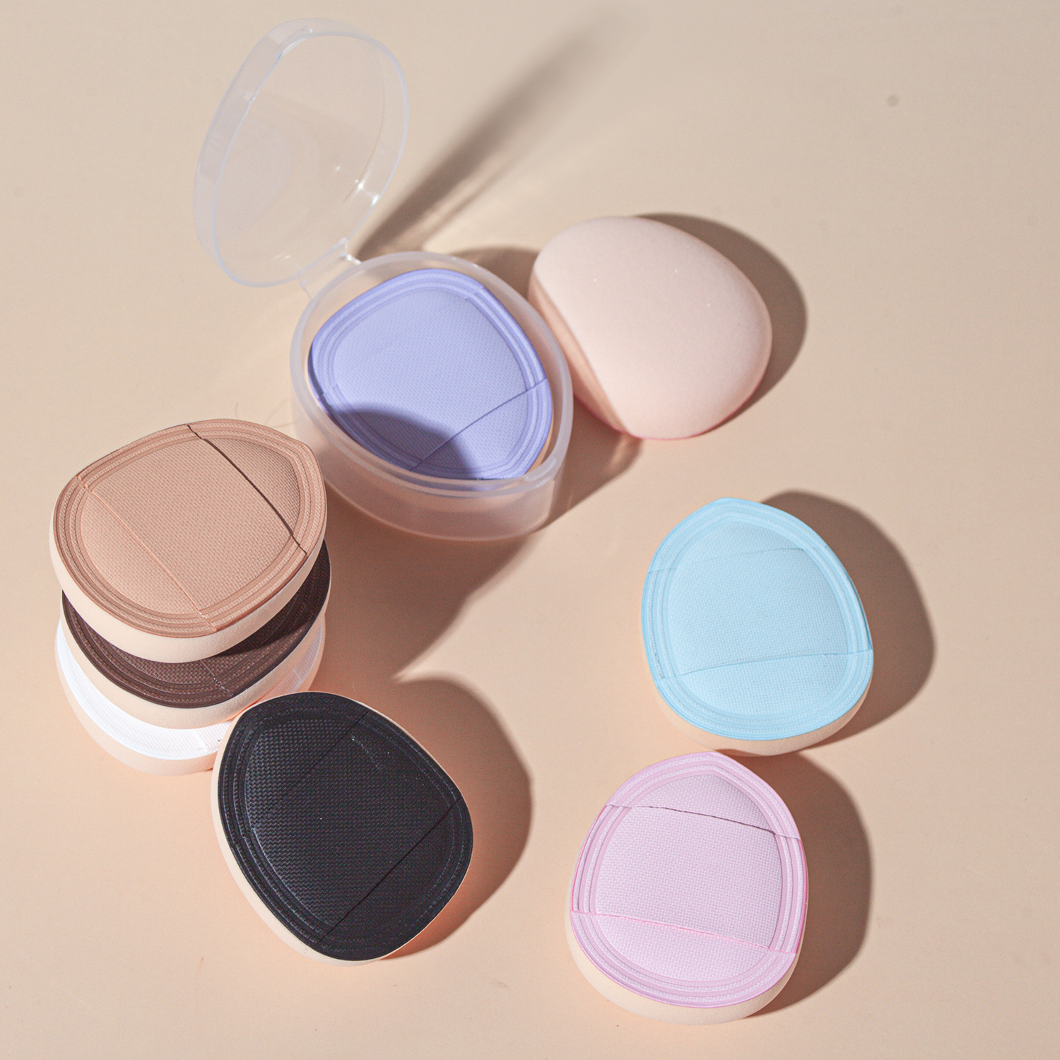 Dedo marshmallow pulgar polvo mini almohadilla de aire polvo de base líquido especial almohadilla de aire esponja seca y húmeda almohadilla de aire de doble uso