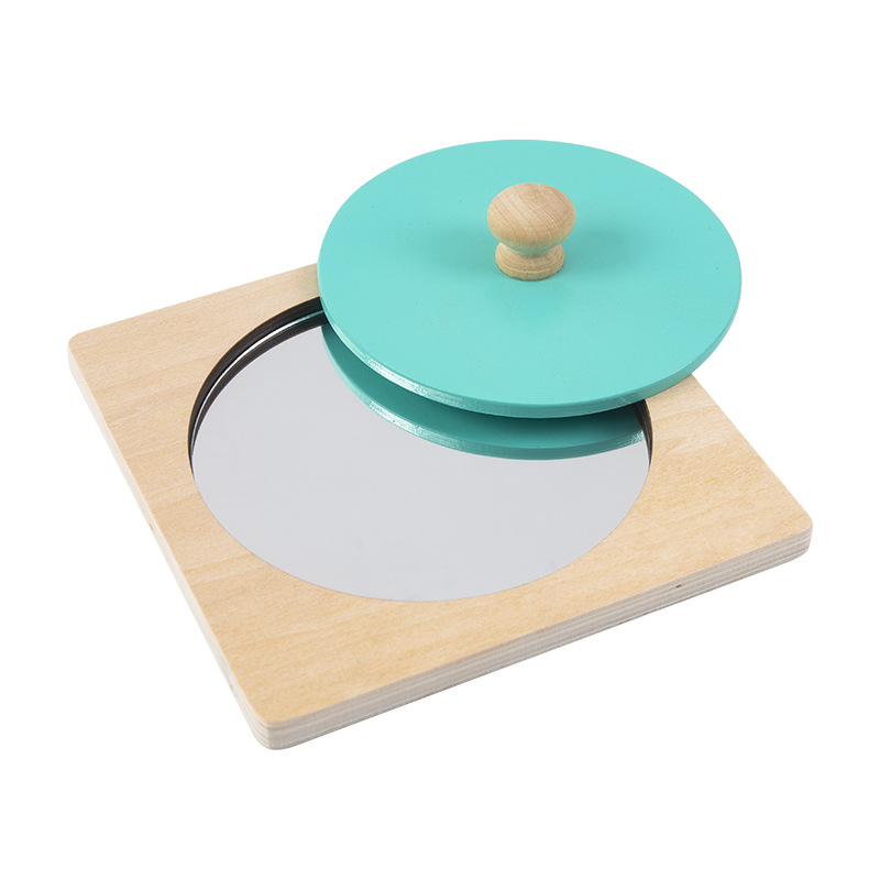 Madera Montessori enseñanza ayudas bebé espejo 3-9 años de edad los niños de educación temprana juguetes educativos rompecabezas kindergarten enseñanza ayudas